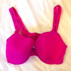 Juicy Couture pink bra, 36D, soft molded and padded cups